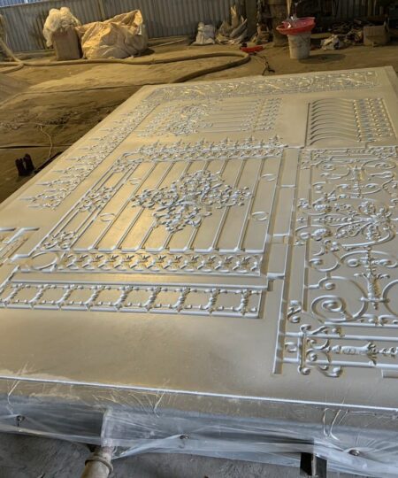 5 Mẫu Cổng Nhôm Đúc Nguyên Khối Giá Rẻ 13 Xưởng sản xuất nhôm đúc Bùi Gia 2 công nghệ đúc nhôm