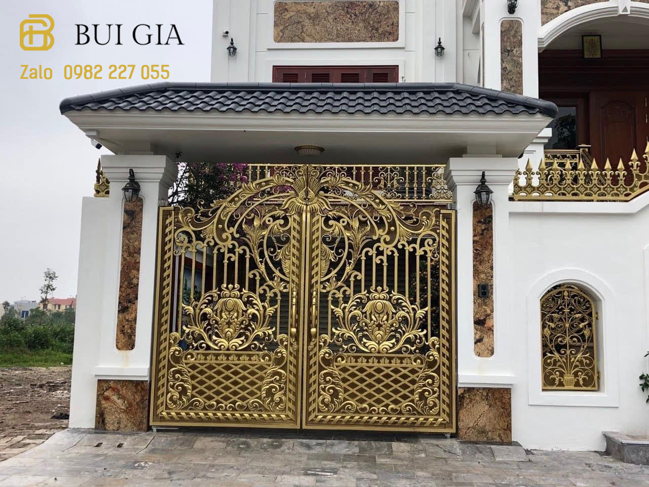 Cổng nhôm đúc giá rẻ