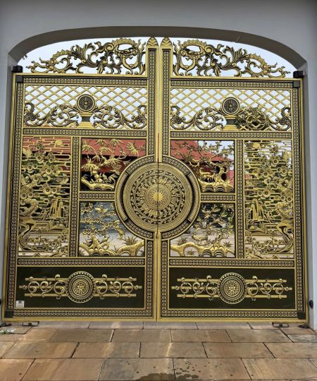 CỔNG NHÔM ĐÚC CHO TỪ ĐƯỜNG – BIỂU TƯỢNG GIA TỘC TRƯỜNG TỒN 7 cong cho tu duong BG